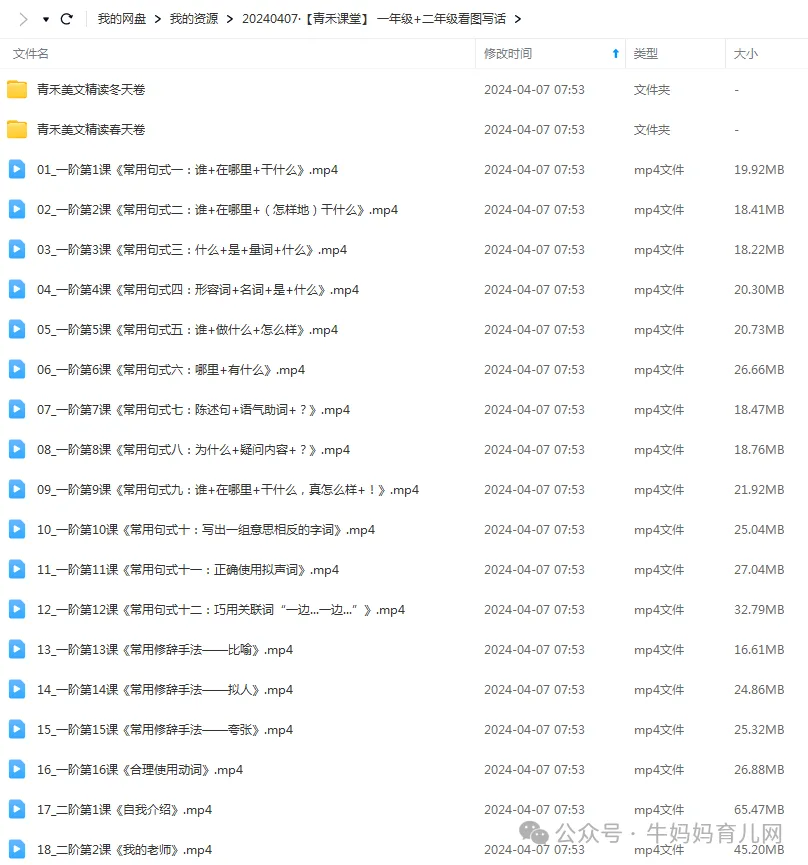 《青禾课堂》一二年级看图写话视频课程+复习文档全套资源百度网盘下载 《青禾课堂》一二年级看图写话视频课程+复习文档全套资源百度网盘下载