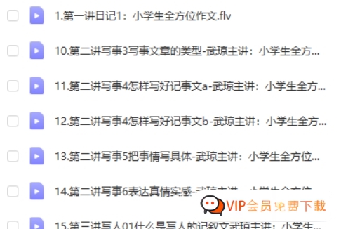 特级教师辅导 特级教师武琼小学作文教学片视频课程 百度网盘下载