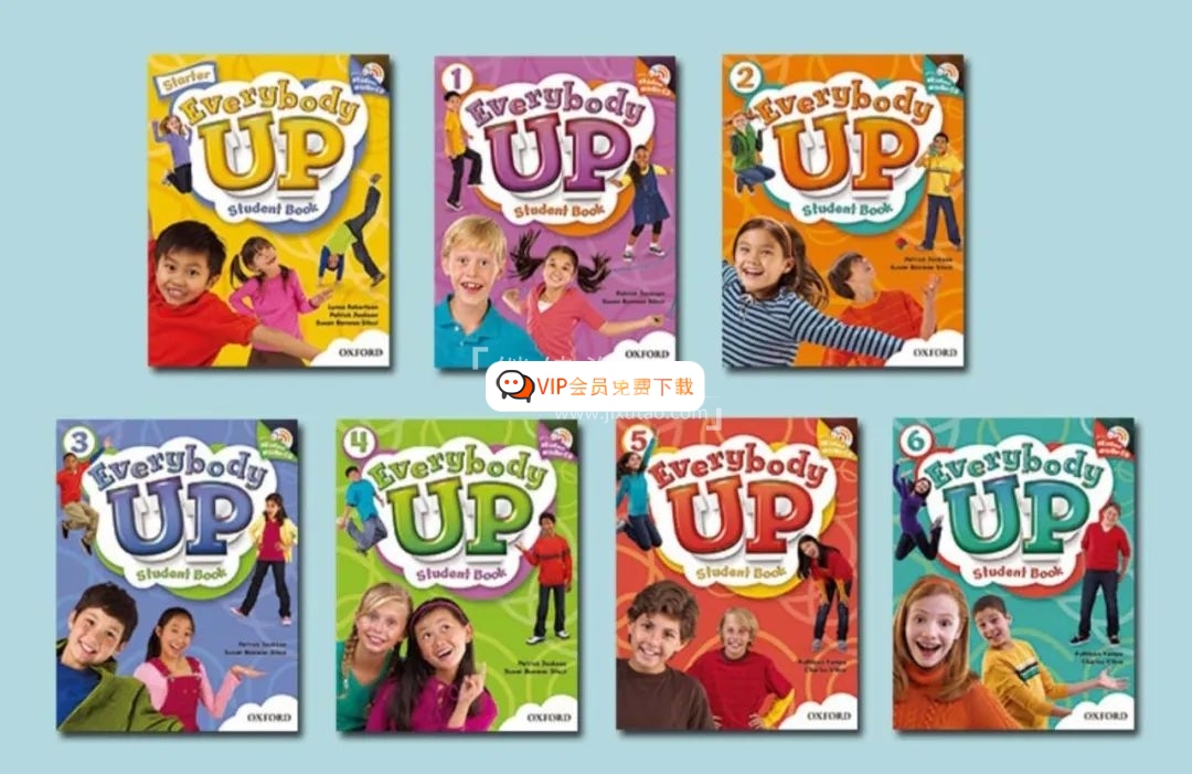 牛津经典少儿教材《Everybody Up》全套资源，课本+练习册+音视频+单词卡+指导书！百度网盘下载！w